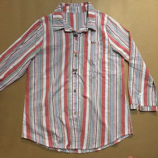 Red Stripes Button down Polo Long sleeves