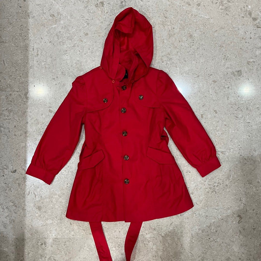 Red trench coat store kids