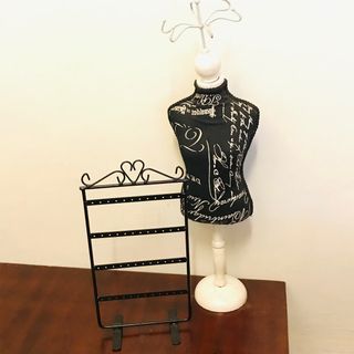 SET. Dress Form Jewelry Holder and earring holder