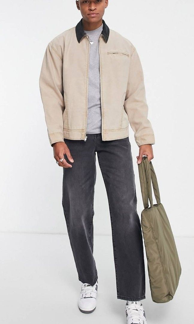 Oversized harrington jacket discount