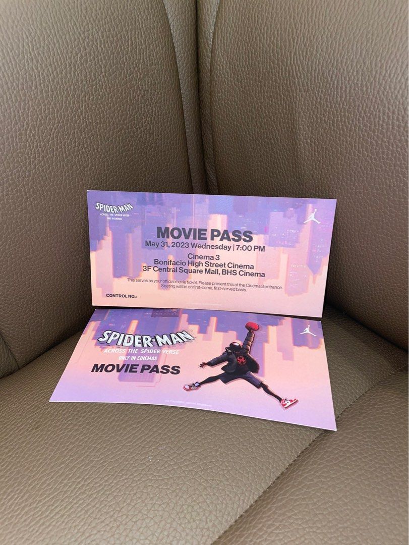 Spiderman Across the Spiderverse, Tickets & Vouchers, Event Tickets on