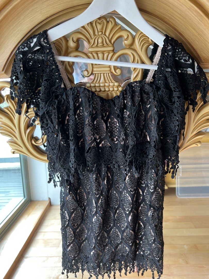 chinese dress ladies Stone Cold Fox Black Lace Dress Sz 1  SHOP TTF