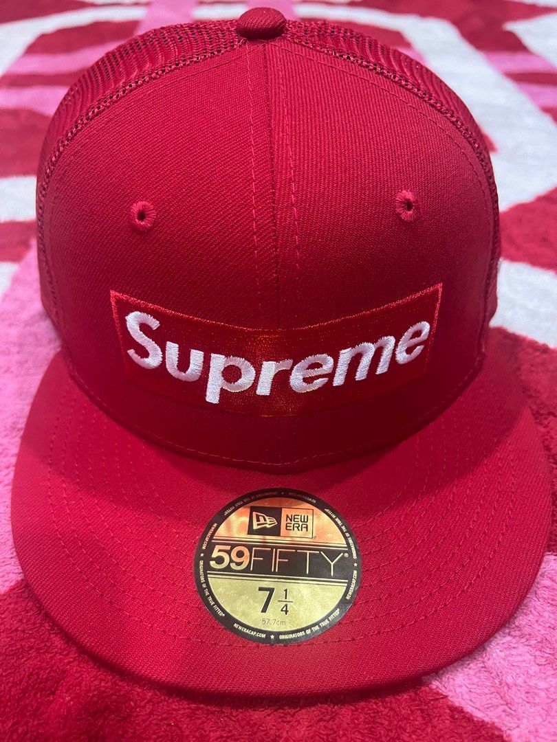 Supreme Box Logo Mesh Back New Era, Men's Fashion, Watches