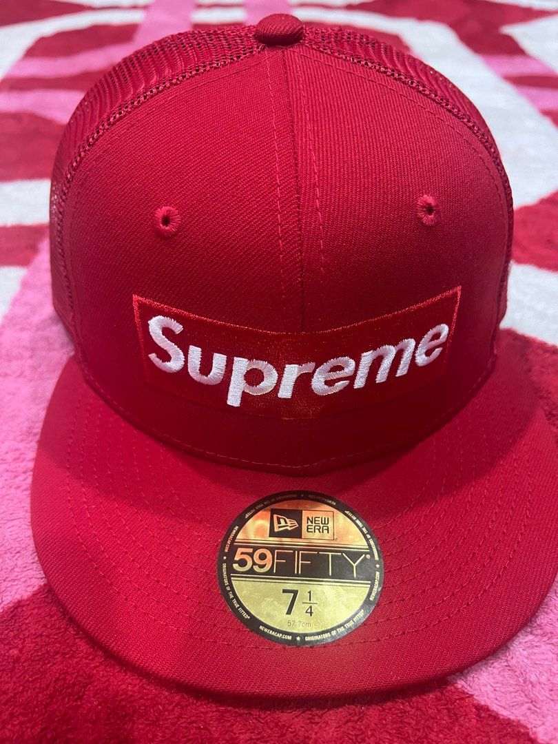 Supreme Box Logo Mesh Back New Era, Men's Fashion, Watches