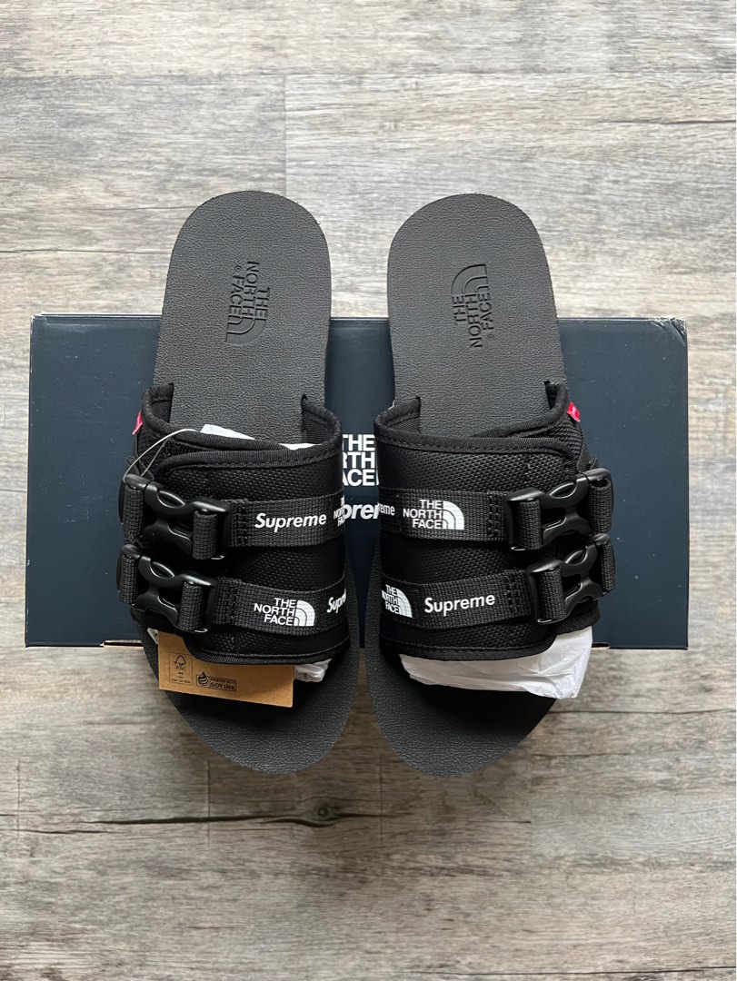 Supreme x TNF trekking sandals Black UK7, Men's Fashion