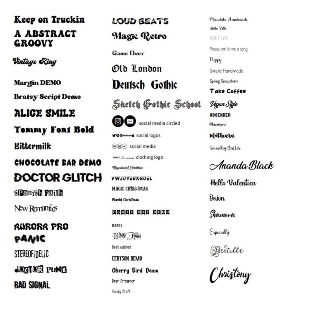 The Ultimate 100+ Fonts - Font Bundle, Cricut, Canva Font, Script Font ...