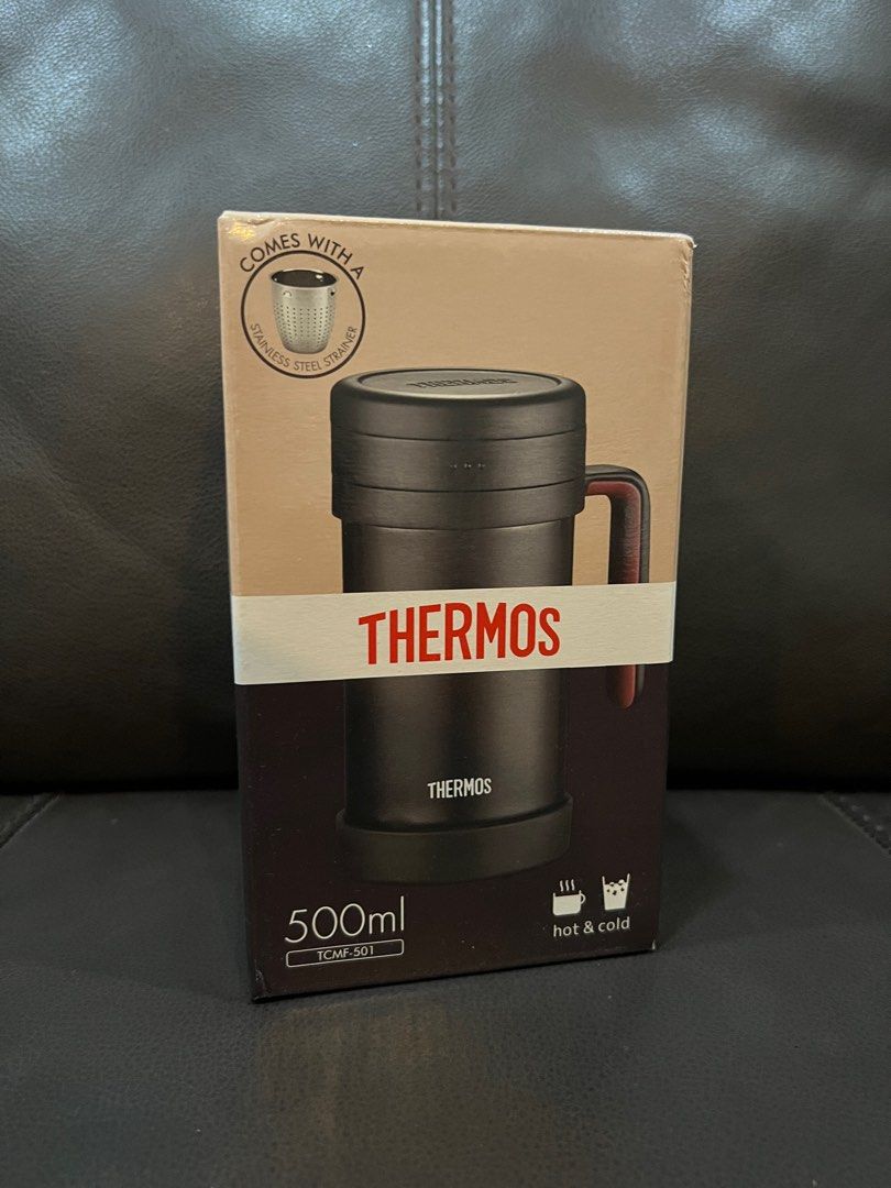 Thermos 500ml Mug with Handle and Stainless Steel Strainer (TCMF-501) (Gold)