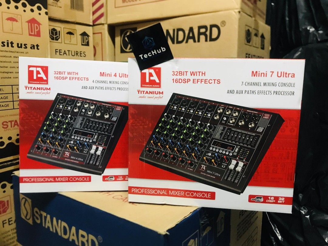 Titanium Main Console Titanium Mini4 Ultra 32Bit 4 Channel Mixing Console 16 DSP Effects ...