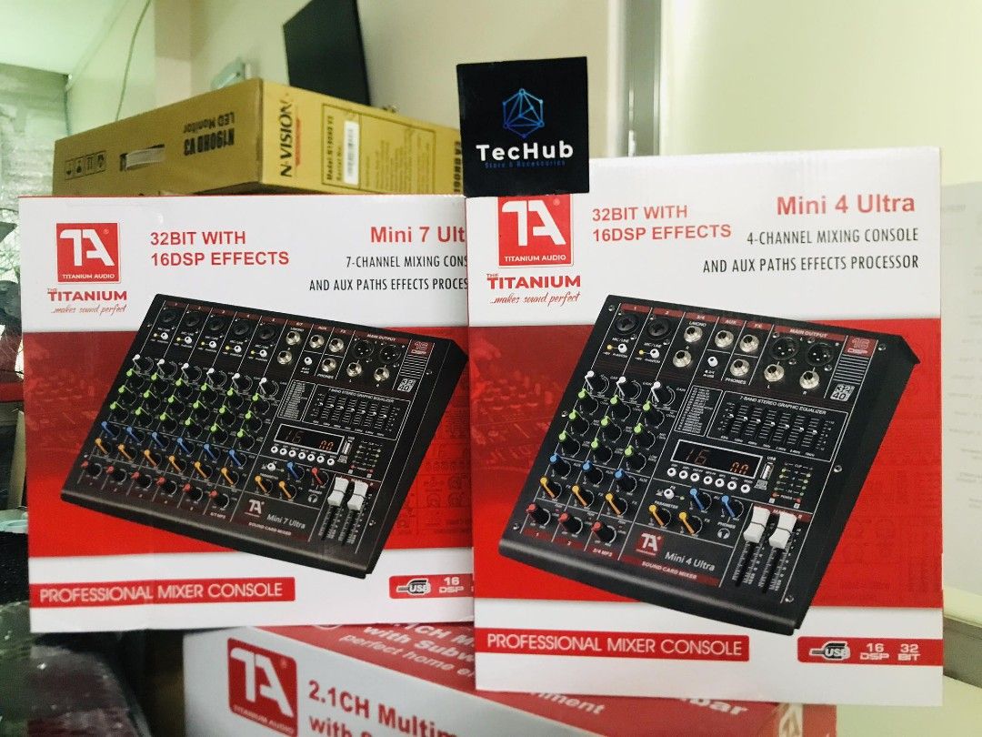 Titanium Main Console Titanium Mini4 Ultra 32Bit 4 Channel Mixing Console 16 DSP Effects ...