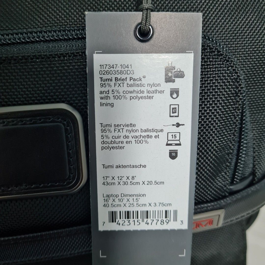 Tumi Alpha 3 Brief Pack, Men's Fashion, Bags, Backpacks on Carousell