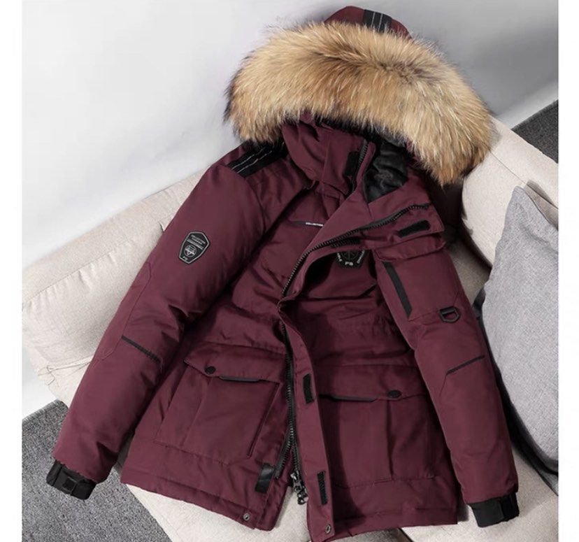Unisex Marron Winter Jacket Coat