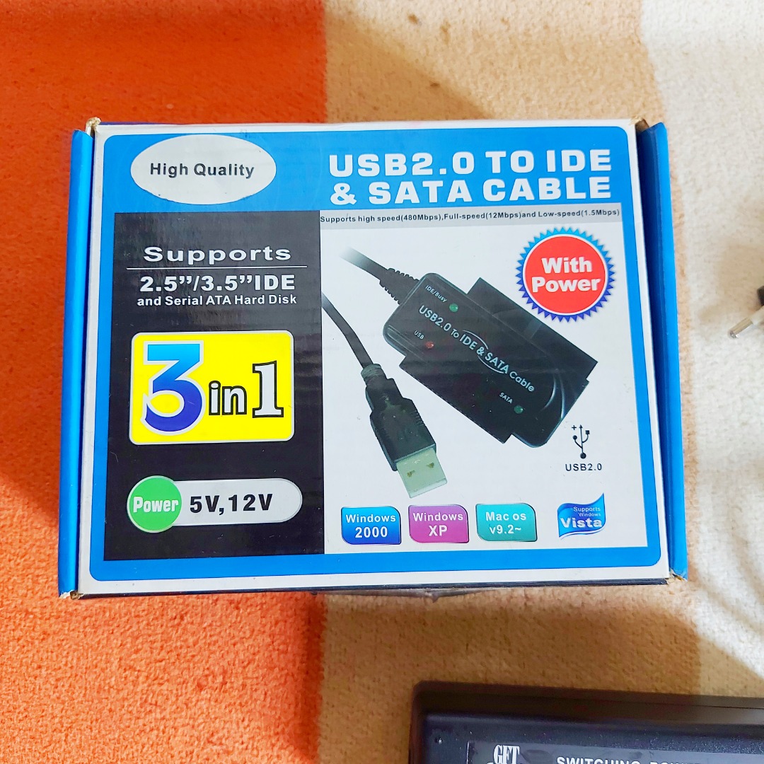 USB2.0 TO IDE&SATA CABLE ADAPTOR DIGITUS, Computers & Tech, Parts