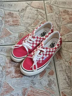 vans anaheim factory era 95 red checkered us 10