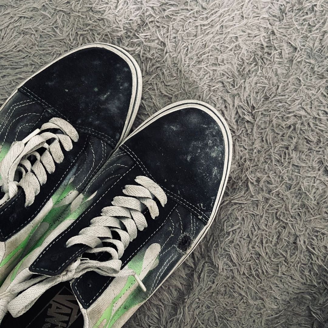 Vans Classic Flame Green White RARE