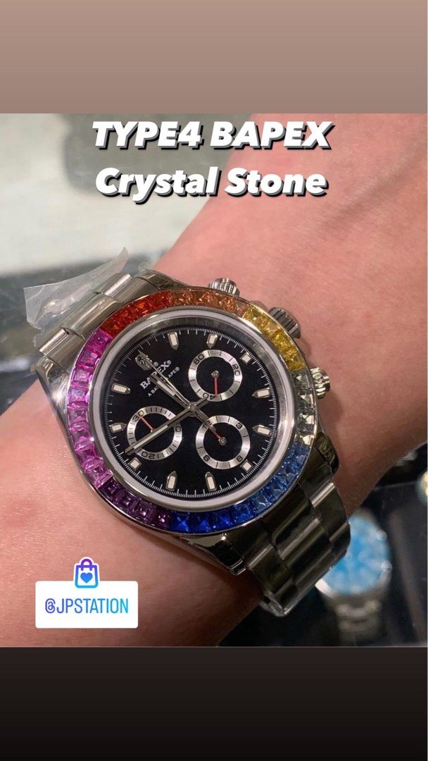 日本代購BAPE彩虹石🇯🇵 TYPE4 BAPEX CRYSTAL STONE RAINBOW WATCH