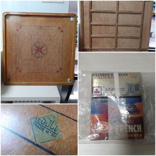 Vintage Old School ESSCO trademark carrom board made with solid wood