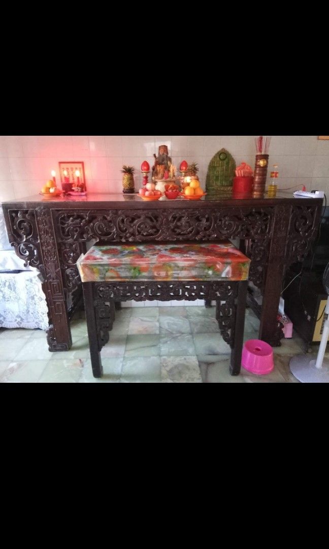 Alter table Vintage Rosewood (Buddhist, Taoism), Furniture & Home ...