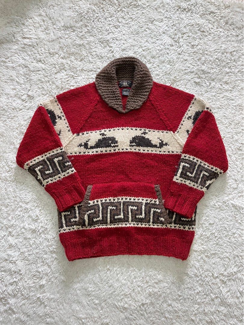 Vintage RRL double RL Ralph Lauren Cowichan Sweater Men s Fashion Coats Jackets and Outerwear on Carousell