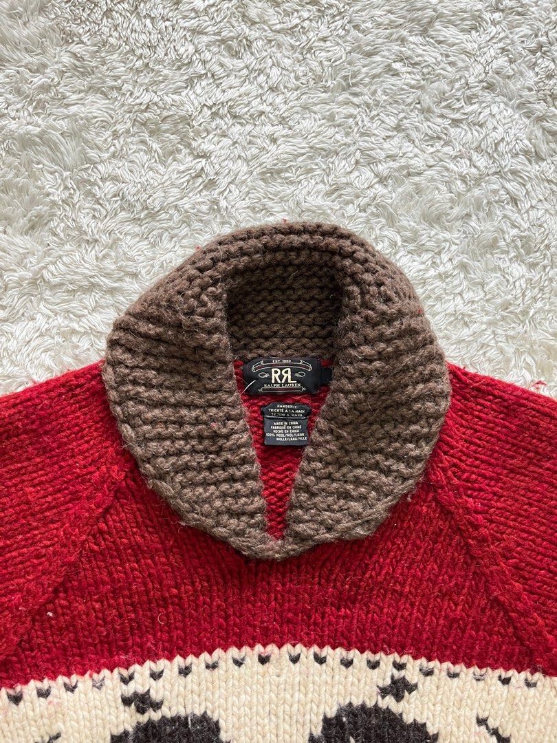 Vintage RRL double RL Ralph Lauren Cowichan Sweater Men s