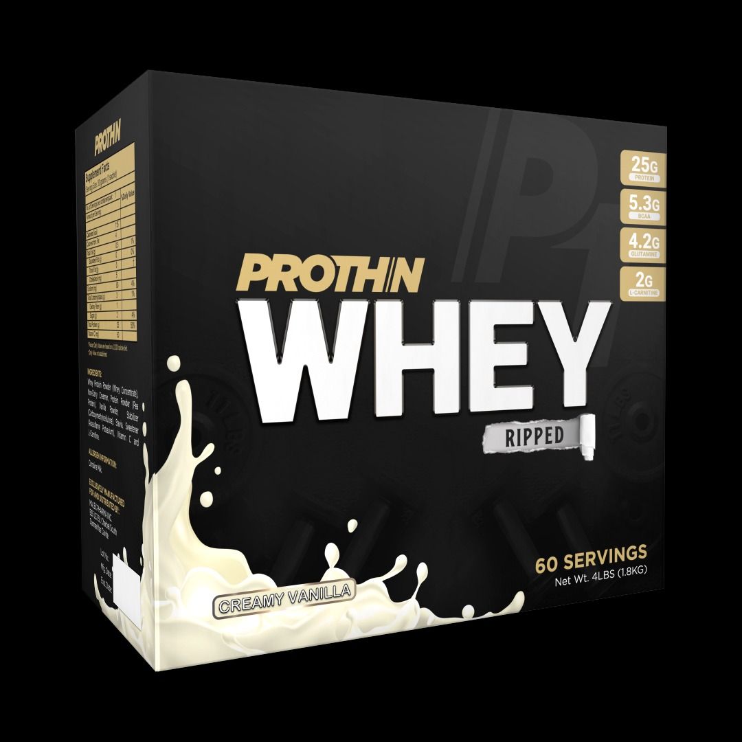 WHEY PROTEIN RIPPED CREAMY VANILLA 1.8kg 60 sachets, Food & Drinks ...