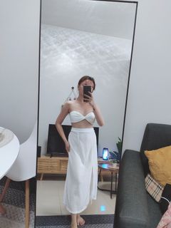 White beach outfit set