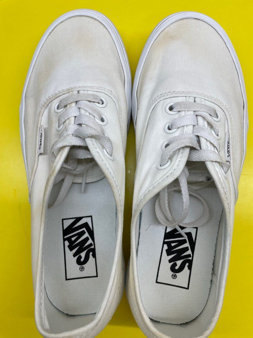 White canvas shoes vans shop