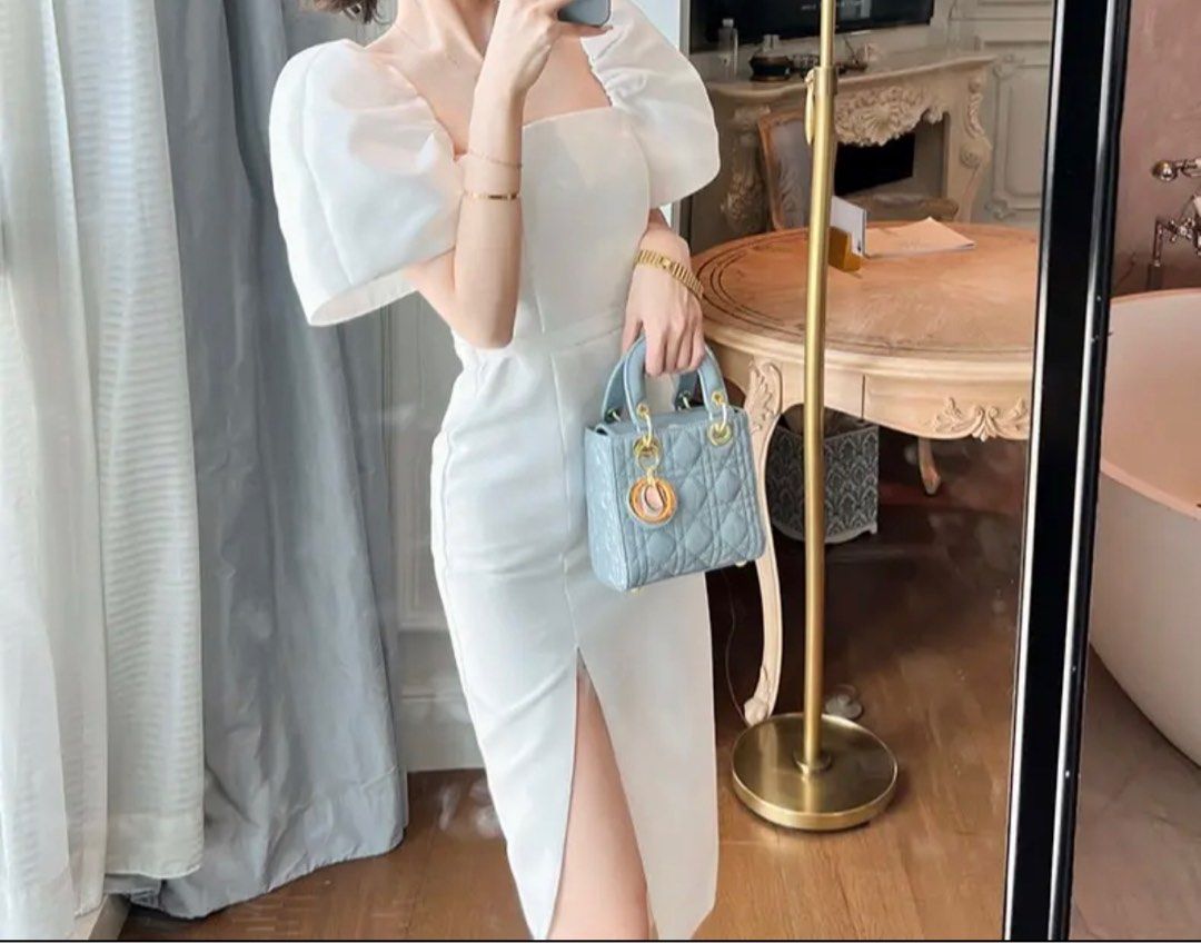 White Dress for Graduation Oath Taking Formal Events