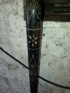 WOODEN CANE WITH CARVINGS