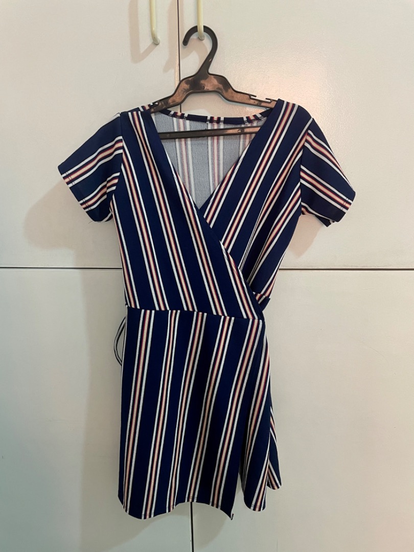 Wrap around mini dress, Women's Fashion, Dresses & Sets, Dresses on Carousell