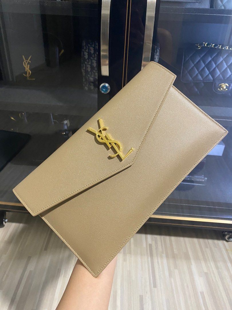 YSL Uptown Pouch in Grain de Poudre Women s Fashion Bags