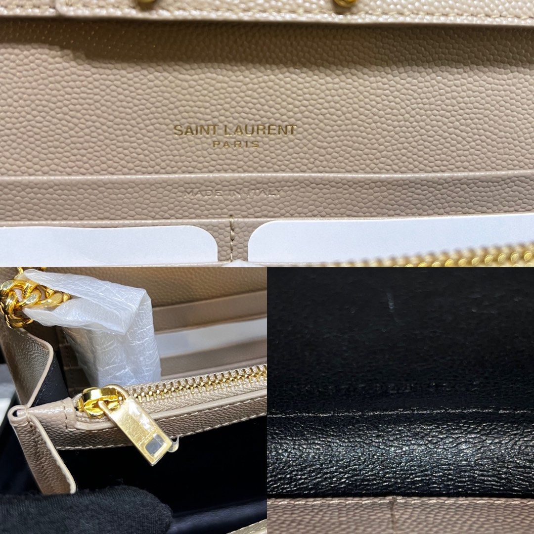 Classic Monogram Small WOC in Beige Grained Leather GHW