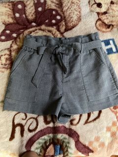 Zara gingham paperbag shorts