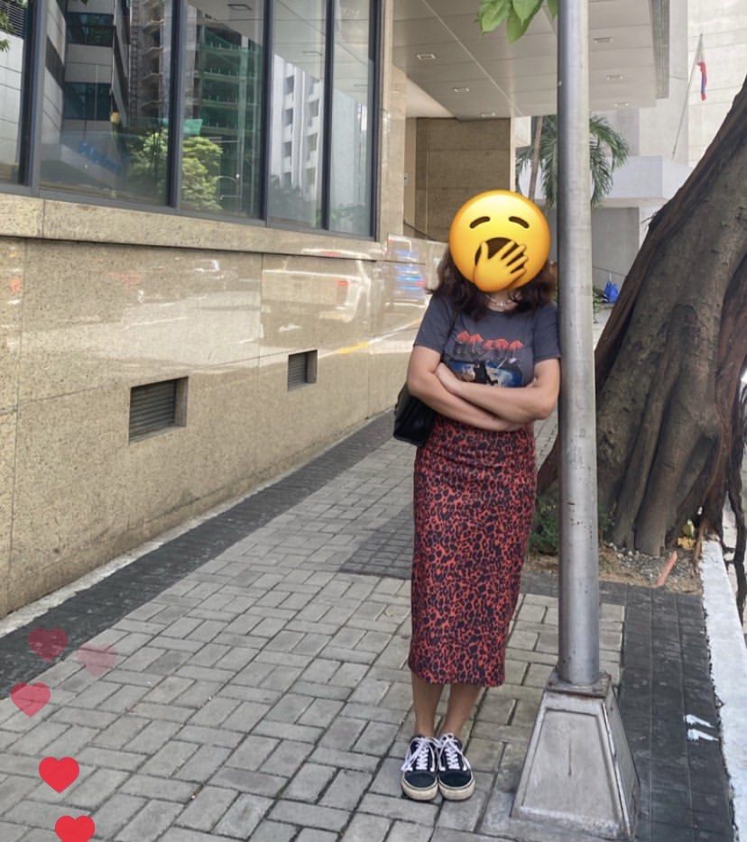 Zara red animal print skirt discount