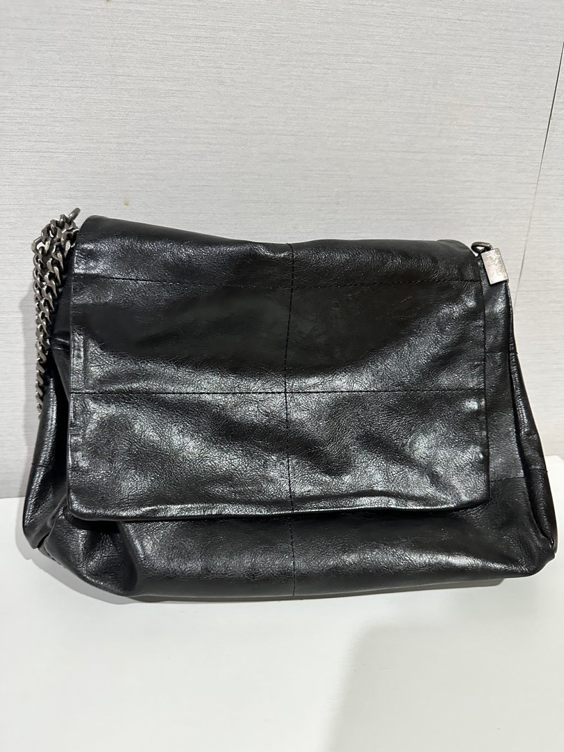 Zara Rocker Shoulder Bag With Flap, Fesyen Wanita, Tas & Dompet di