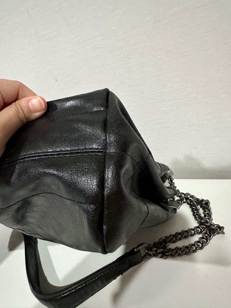 Zara Rocker Shoulder Bag With Flap, Fesyen Wanita, Tas & Dompet di