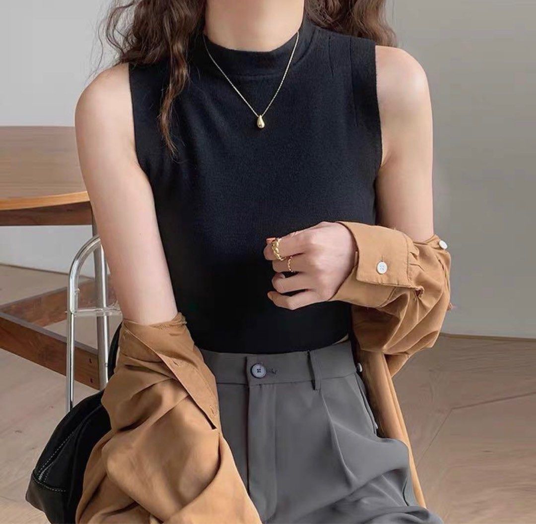 Turtleneck tank sale top outfit