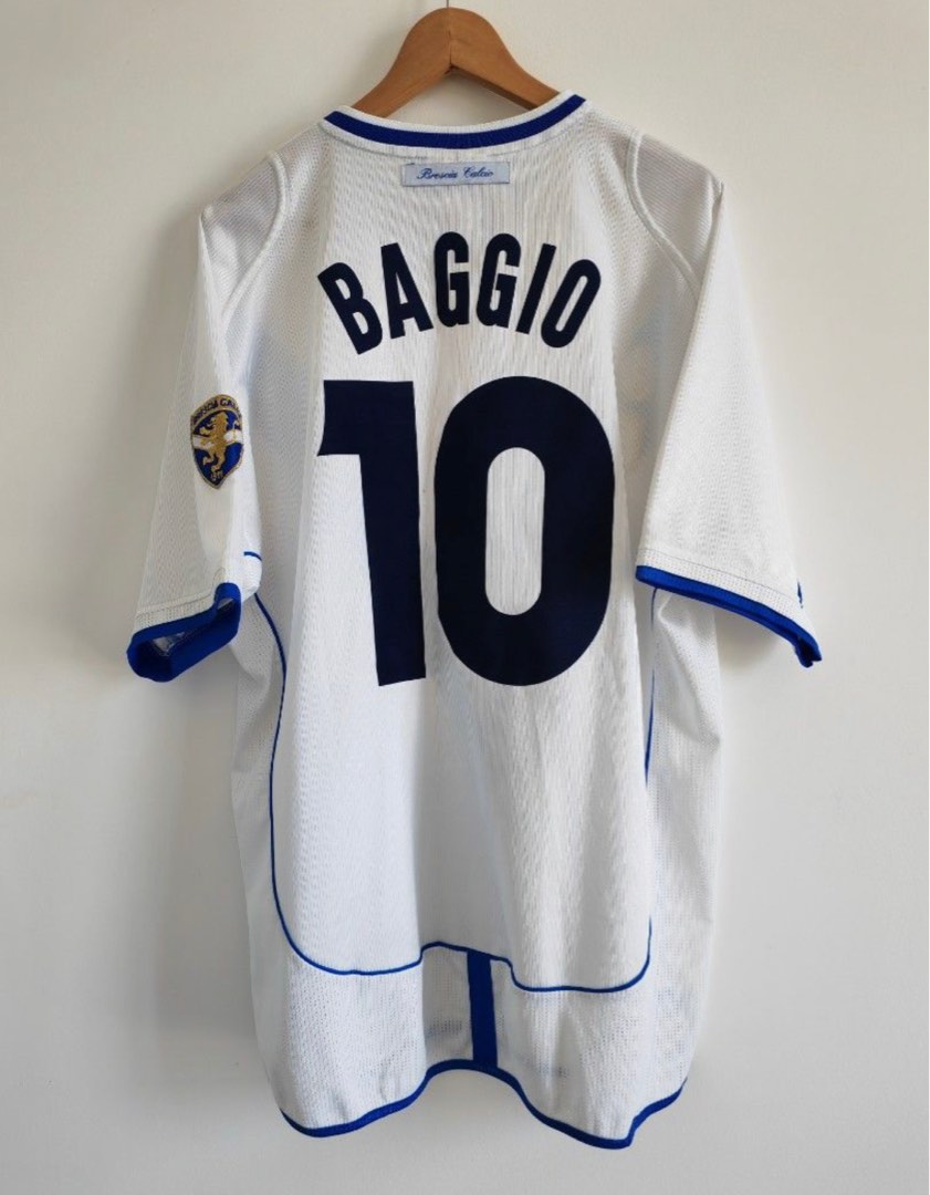 BAGGIO 10 Brescia Calcio サッカーシャツ 2000-01 Brescia Garman Reissue Home Shirt Baggio #10
