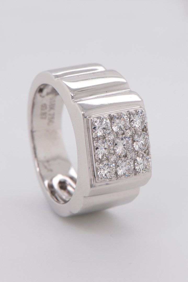 18K Gents Diamond Ring Men s Fashion Watches Accessories