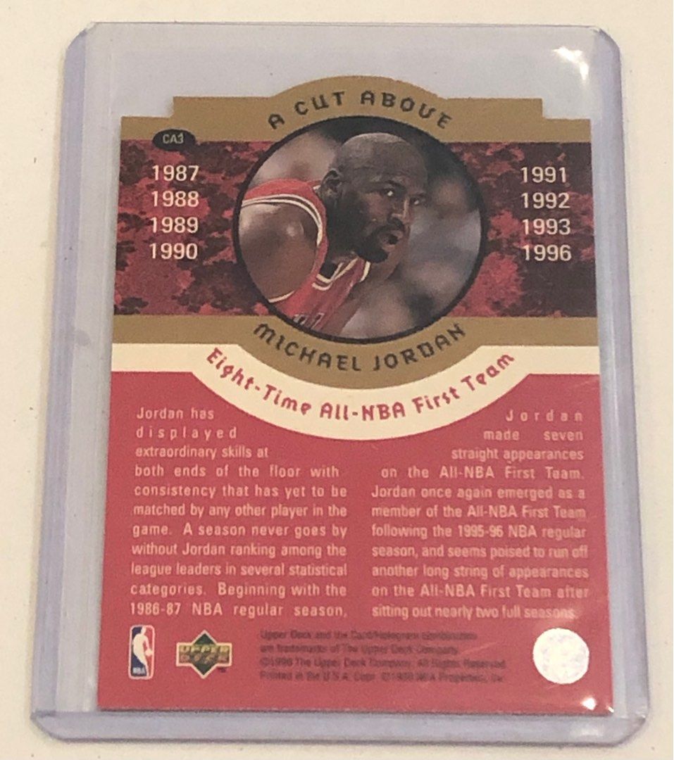 1996 upper deck michael jordan