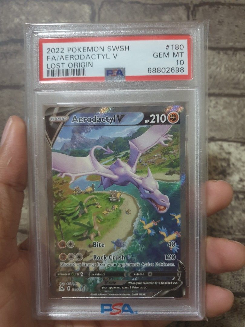 Aerodactyl V Alternate Art - PSA 10 GEM MINT - Pokemon Lost Origin 180/196