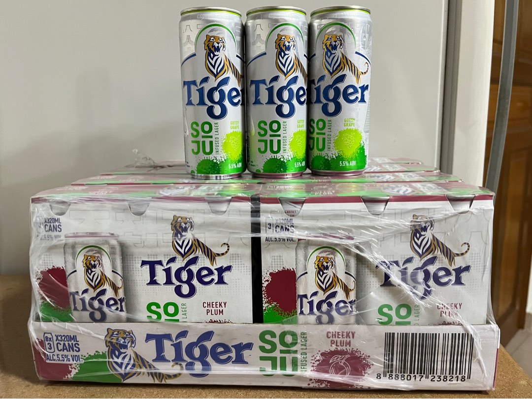 24pack 320ML Tiger Soju Cheeky Plum, Food & Drinks, Alcoholic Beverages on  Carousell