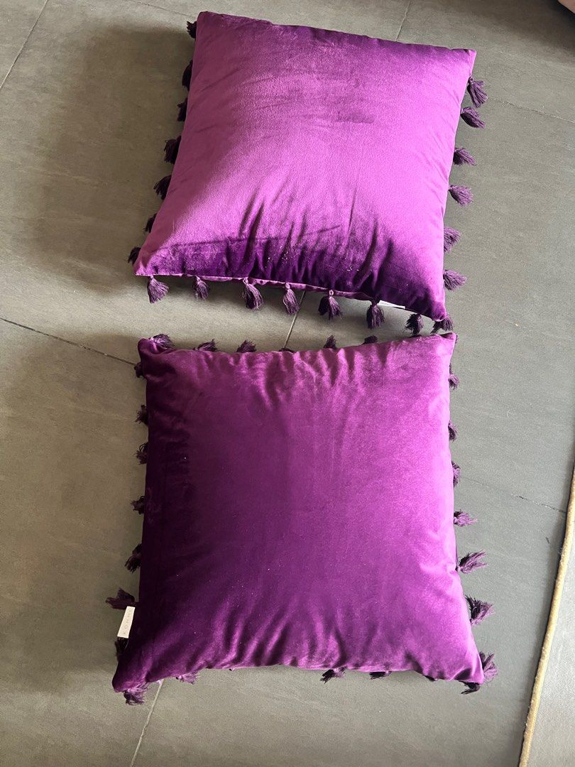 Deep purple pillows sales