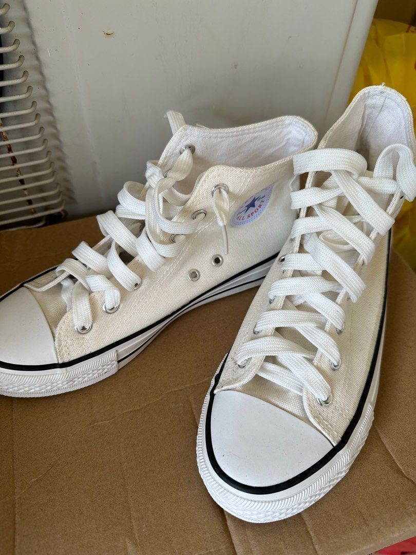 Korean Fashion All Star Canvas Milky White