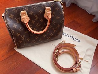 NEW Auth Louis Vuitton Dauphine Monogram Tan Bracelet Size 17 + Receipt