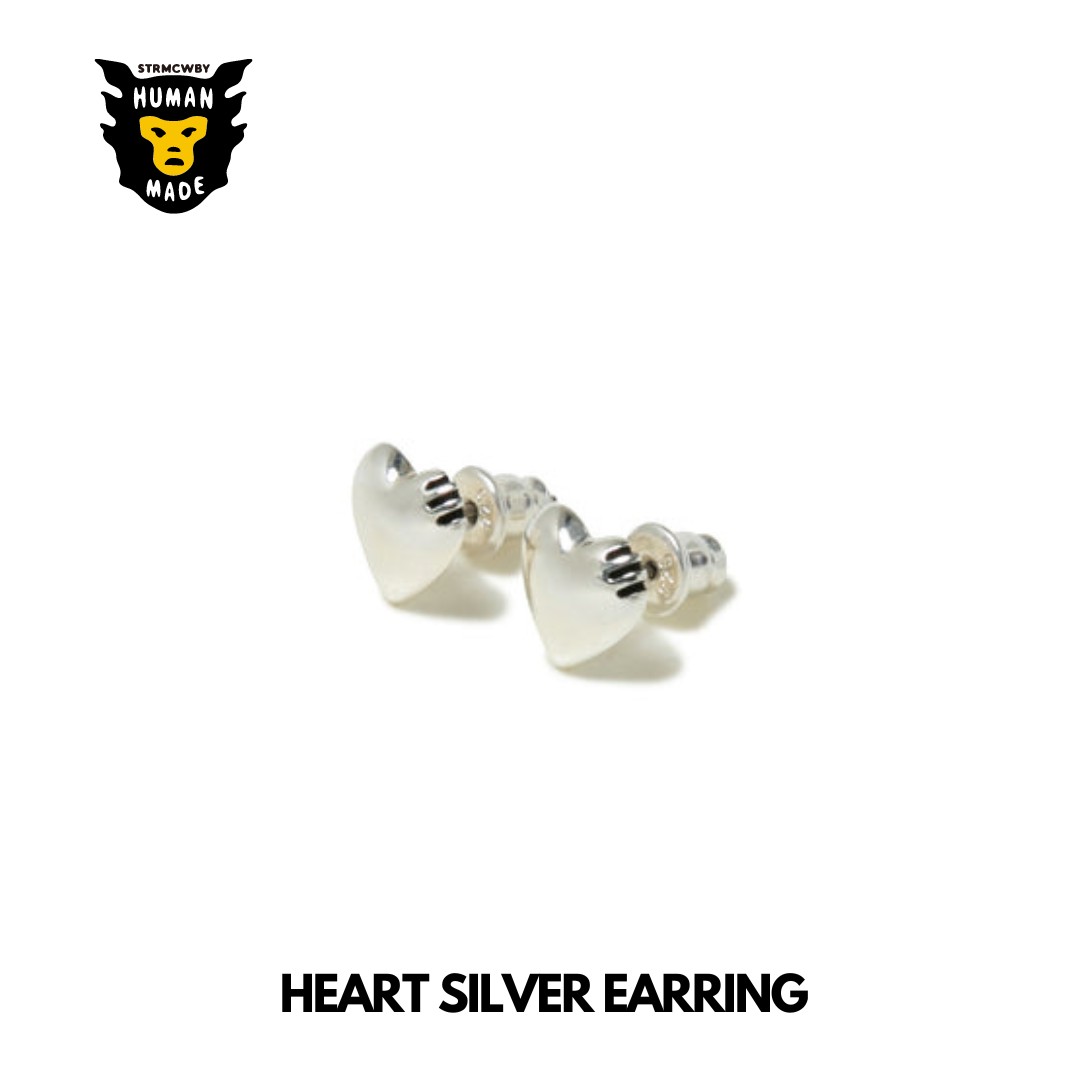 🇯🇵日本代購HUMAN MADE HEART SILVER EARRINGS Silver 925 純銀Human