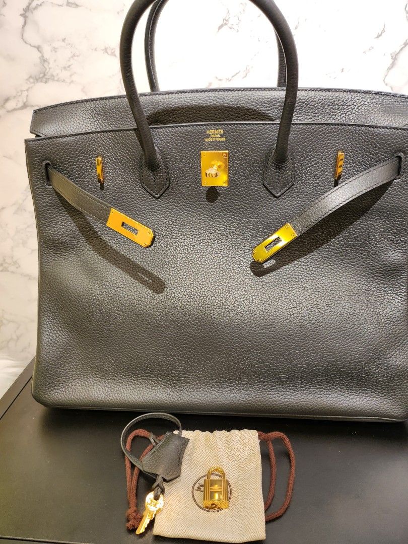Receipt * Like New Hermes Birkin 40 Taurillon Clemence Leather with Gold  Hardware, Luxury, Bags & Wallets on Carousell