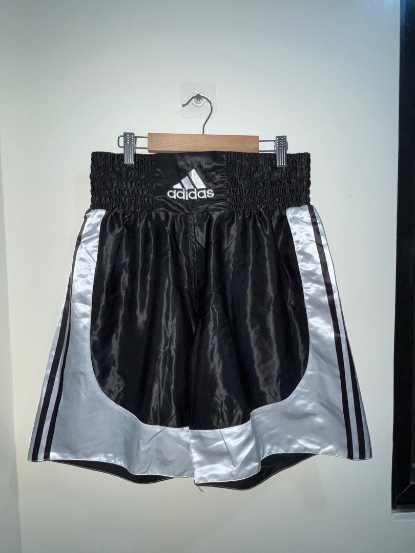 Adidas Black and White Boxing Shorts S