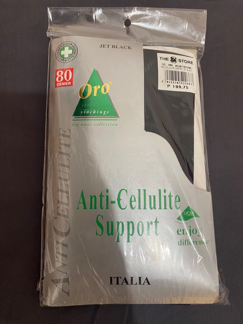 AntiCellulite Support (Jet Black Stockings), Women's Fashion