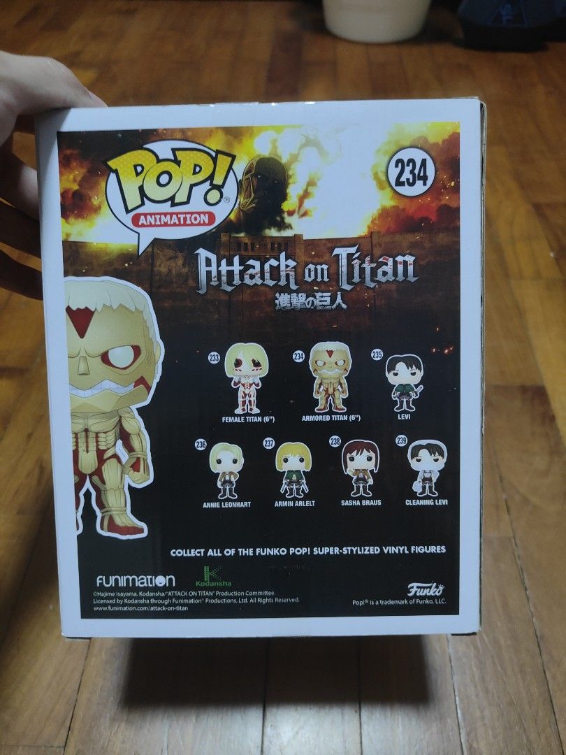 Armored Titan Funko pop Anime 234 Attack on Titan, Hobbies & Toys, Toys