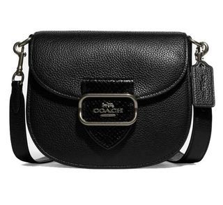 Authentic Coach Morgan Saddle Bag open for layaway